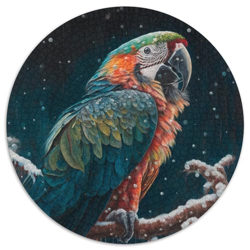 Puzzle mit 1000 Teilen für Erwachsene, Kunst-Papagei-Papierpuzzle, anspruchsvolles DIY-Denkspiel, perfektes Familienspiel oder dekoratives Geschenk (67,5 x 67,5 cm) von XHAXING