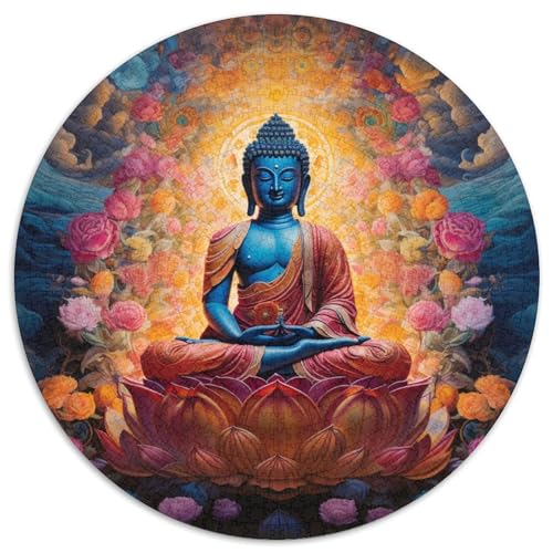 Puzzle mit 1000 Teilen für Erwachsene, Psychedelischer Buddha, Papierpuzzle, Familienaktivitätsspiel für Teenager, anspruchsvolles Denkspiel (67,5 x 67,5 cm) von XHAXING