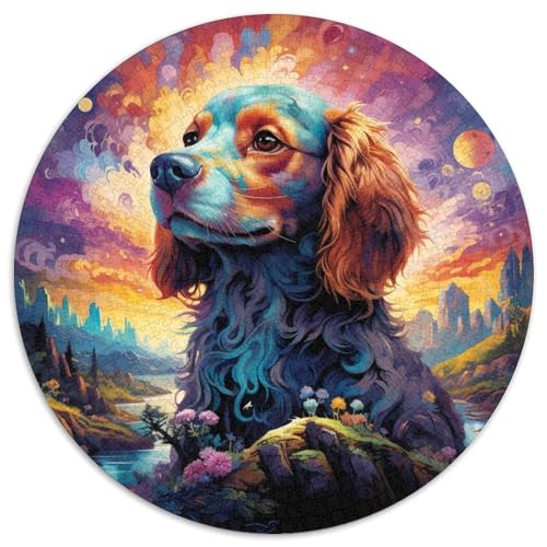 Puzzle mit 1000 Teilen für Erwachsene, Psychedelischer Schäferhund, Papppuzzle, anspruchsvolles Denkspiel für Teenager, Spaß für den Spieleabend mit der Familie (67,5 x 67,5 cm) von XHAXING