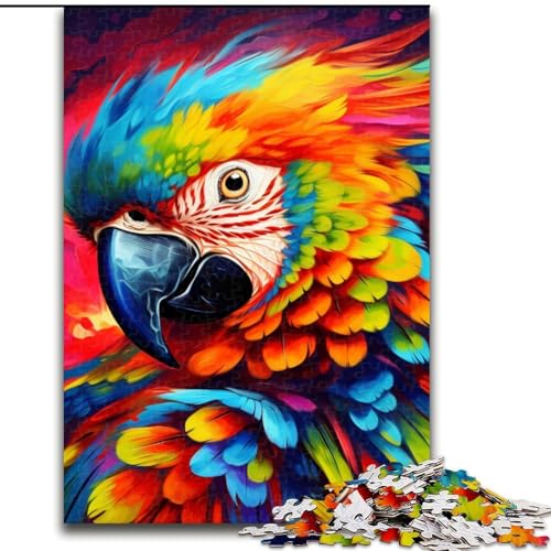 Puzzle mit 1000 Teilen für Erwachsene, Tiere, Vögel, Papageien, Puzzle aus Holz, anspruchsvolles Denkspiel für Teenager, perfekt als Heimdekoration oder Geschenk, 1000 Stück(50x75cm) von XHAXING