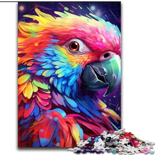 Puzzle mit 1000 Teilen für Erwachsene, Tiere, Vögel, Papageien, aus Pappe, ideal für Familienspaß Feiertage, Geburtstage, 1000 Teile(26x38cm) von XHAXING