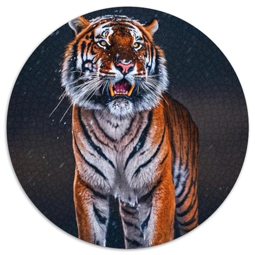 Puzzle mit 1000 Teilen für Erwachsene, Tiger-Papierpuzzle, Familienaktivitätsspiel für Teenager, anspruchsvolles Denkspiel (67,5 x 67,5 cm) von XHAXING