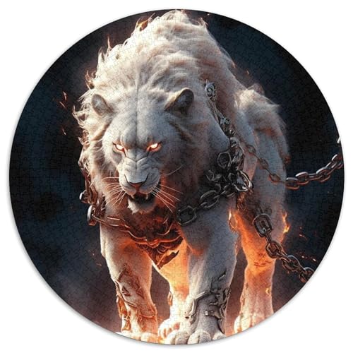 Puzzle mit 1000 Teilen für Erwachsene, Unchained Lions, runde Papppuzzles für Reiseliebhaber und Paare, anspruchsvolles Spielzeug (Größe 67,5 x 67,5 cm) von XHAXING
