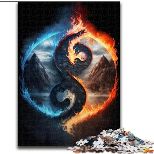 Puzzle mit 1000 Teilen für Erwachsene, Yin- und Yang-Puzzle aus Holz, perfekt für Familienspaß, Partyspiele, Geburtstagsparty-Geschenke, 1000 Stück(50x75cm) von XHAXING