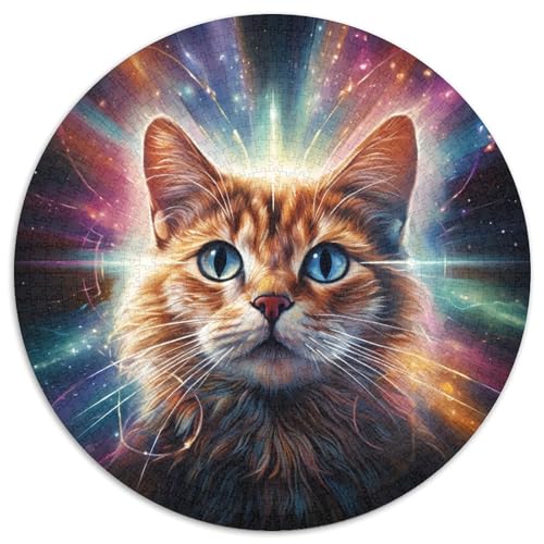 Puzzle mit 1000 Teilen für Erwachsene, magische Kunstkatze, anspruchsvolle Puzzles für Teenager und Familienspaß – DIY-Denkspiel als Geschenk (67,5 x 67,5 cm) von XHAXING