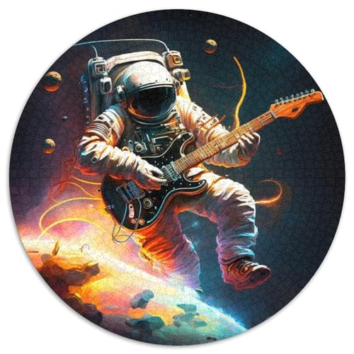 Puzzle mit 1000 Teilen für Erwachsene,Astronaut spielt Gitarre,1000-teiliges Puzzle für Erwachsene, Geburtstage,Weihnachten,Halloween,Thanksgiving,Ostern (Größe 67,5 x 67,5 cm) von XHAXING
