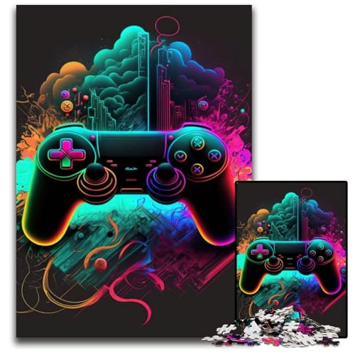 Puzzles für 1000 Teile, Neon-Spiel, Puzzles für Erwachsene, Familienspaß, Gehirn-Herausforderung, Teenager, 26x38cm Puzzles für 1000 Teile, Neon-Spiel, Puzzles für Erwachsene, Familienspaß, Gehirn-Herausforderung, Teenager, 26x38cm von XHAXING
