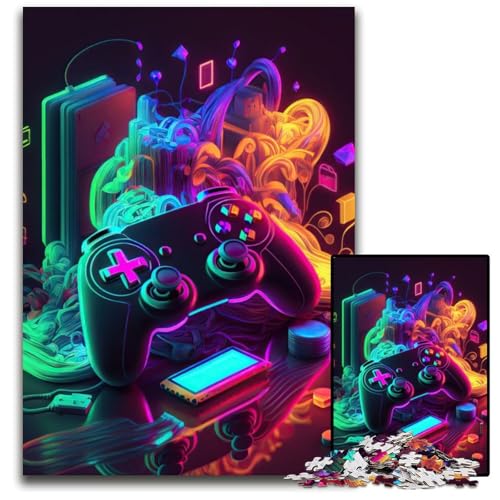 Puzzles für 1000 Teile, Neon-Spiel, Puzzles für Erwachsene, Familienspaß, Gehirn-Herausforderung, Teenager, 26x38cm Puzzles für 1000 Teile, Neon-Spiel, Puzzles für Erwachsene, Familienspaß, Gehirn-Herausforderung, Teenager, 26x38cm von XHAXING