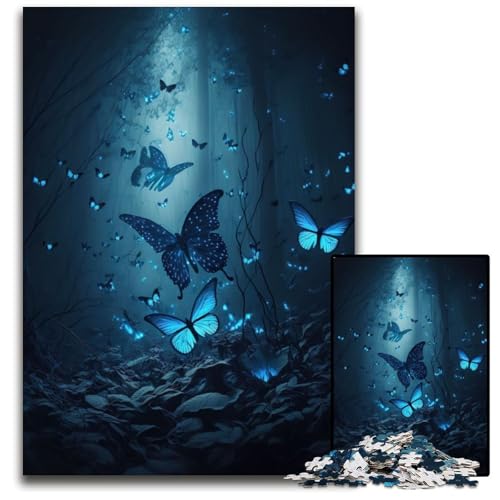 Schmetterlingspuzzle 1000 Teile für Erwachsene Schwierige Puzzles für Erwachsene Herausforderndes Denkspiel - Entspannendes Spielzeug für Teenager 50x75CM/1968x2952inch von XHAXING