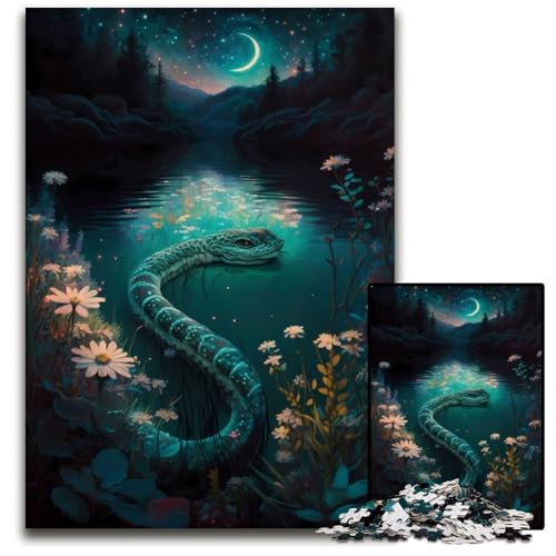 Snake Fable Puzzles für 1000 Teile aus Holz, anspruchsvolles DIY-Denkspiel, perfektes Familienspiel oder dekoratives Geschenk, 26 x 38 cm Snake Fable Puzzles für 1000 Teile aus Holz, anspruchsvolles DIY-Denkspiel, perfektes Familienspiel oder dekoratives Geschenk, 26 x 38 cm von XHAXING