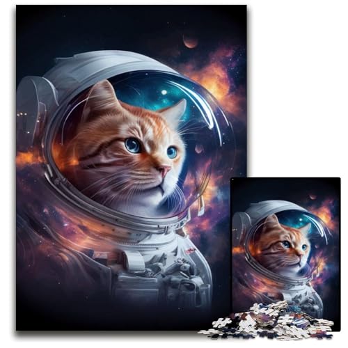 Space Cat Astronaut 1000-teiliges Puzzle für Erwachsene. Herausforderndes DIY-Denkspiel, perfektes Familienspiel oder dekoratives Geschenk. 26x38cm Space Cat Astronaut 1000-teiliges Puzzle für Erwachsene. Herausforderndes DIY-Denkspiel, perfektes Familienspiel oder dekoratives Geschenk. 26x38cm von XHAXING