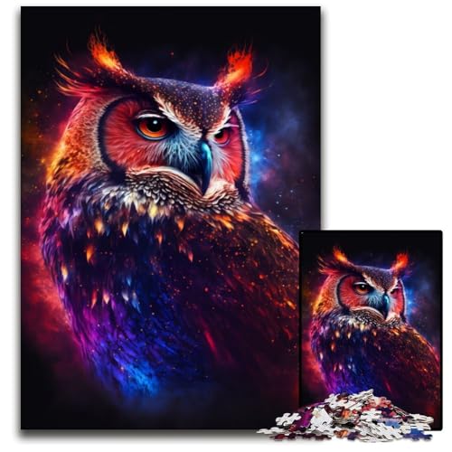 Star Owl Puzzles 1000 Teile für Erwachsene Schwierige Puzzles für Erwachsene Herausforderndes Denkspiel - Entspannendes Spielzeug für Teenager 50x75CM/1968x2952inch von XHAXING