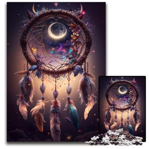 Traumfänger-Tanz, 1000-teiliges Puzzle für Erwachsene, schwierige Rätsel für Erwachsene, anspruchsvolles Denkspiel für Teenager, Spaß für den Familienspielabend, 26x38cm Traumfänger-Tanz, 1000-teiliges Puzzle für Erwachsene, schwierige Rätsel für Erwachsene, anspruchsvolles Denkspiel für Teenager, Spaß für den Familienspielabend, 26x38cm von XHAXING