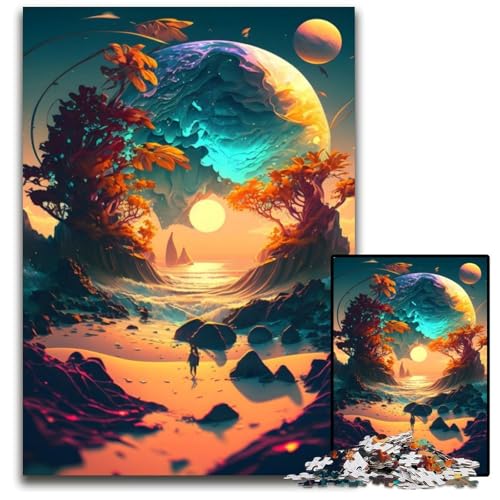 Valley Vista 1000-teiliges Puzzle aus Pappe, Denksportaufgabe, Teenager und zur Heimdekoration, 26x38cm von XHAXING