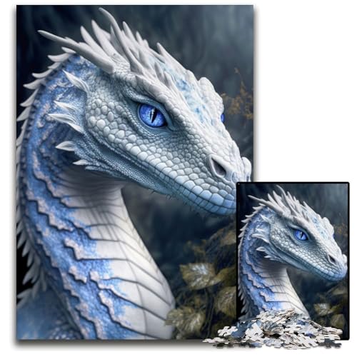 Weißer Drache, 1000-teiliges Puzzle für Erwachsene, Holzpuzzle, Entspannung und Herausforderung, farbenfrohe Heimdekoration, Freunde, 26 x 38 cm Weißer Drache, 1000-teiliges Puzzle für Erwachsene, Holzpuzzle, Entspannung und Herausforderung, farbenfrohe Heimdekoration, Freunde, 26 x 38 cm von XHAXING