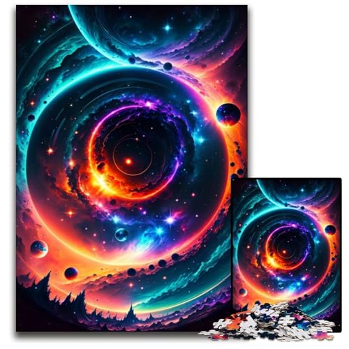 Weltraum-Ring-Puzzles für 1000-teilige Holzpuzzles, anspruchsvolles DIY-Denkspiel, perfektes Familienspiel oder dekoratives Geschenk, 50x75cm Weltraum-Ring-Puzzles für 1000-teilige Holzpuzzles, anspruchsvolles DIY-Denkspiel, perfektes Familienspiel oder dekoratives Geschenk, 50x75cm von XHAXING