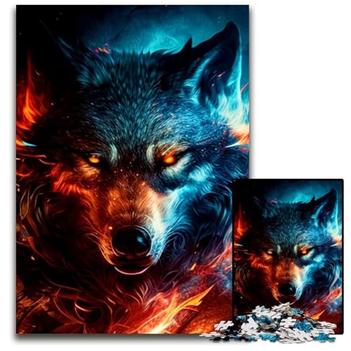 Wolf 1000-teiliges Puzzle für Erwachsene, anspruchsvolles DIY-Denkspiel, perfektes Familienspiel oder dekoratives Geschenk, 50x75cm Wolf 1000-teiliges Puzzle für Erwachsene, anspruchsvolles DIY-Denkspiel, perfektes Familienspiel oder dekoratives Geschenk, 50x75cm von XHAXING