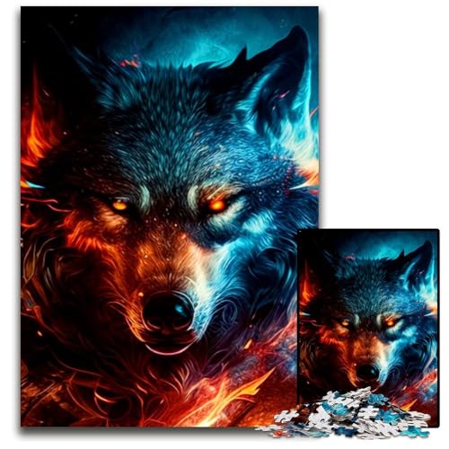 Wolf-Puzzles für 1000 Teile aus Pappe, anspruchsvolles DIY-Denkspiel, perfektes Familienspiel oder dekoratives Geschenk, 26x38cm Wolf-Puzzles für 1000 Teile aus Pappe, anspruchsvolles DIY-Denkspiel, perfektes Familienspiel oder dekoratives Geschenk, 26x38cm von XHAXING