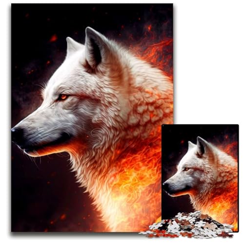 Wolf-Puzzles für 1000 Teile aus Pappe, anspruchsvolles DIY-Denkspiel, perfektes Familienspiel oder dekoratives Geschenk, 26x38cm Wolf-Puzzles für 1000 Teile aus Pappe, anspruchsvolles DIY-Denkspiel, perfektes Familienspiel oder dekoratives Geschenk, 26x38cm von XHAXING
