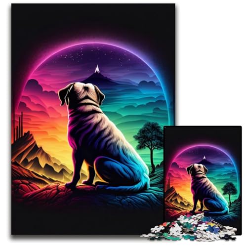 Wunderschönes Tier-Mops-Puzzle für 1000 Teile aus Pappe. Anspruchsvolles DIY-Denkspiel, perfektes Familienspiel oder dekoratives Geschenk. 26x38cm Wunderschönes Tier-Mops-Puzzle für 1000 Teile aus Pappe. Anspruchsvolles DIY-Denkspiel, perfektes Familienspiel oder dekoratives Geschenk. 26x38cm von XHAXING