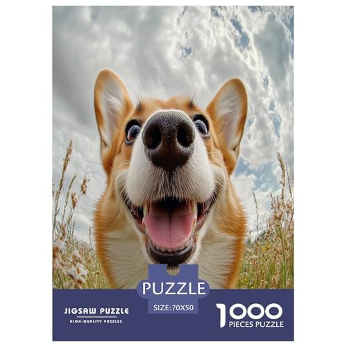 Corgi Puzzle 1000 Teile Schwer Puzzle Spielzeug Lernspiel Impossible Herausforderungsspielzeug Für Erwachsene Und Kinder in Bewährter 70x50cm/1000pcs von XHSMSHWY