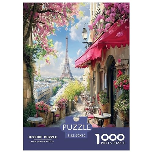 Eiffelturm Puzzles 1000 Teile Schwer Puzzle Spielzeug Pädagogisches Spiel Impossible Herausforderungsspielzeug Für Erwachsene Kinder 70x50cm/1000pcs von XHSMSHWY