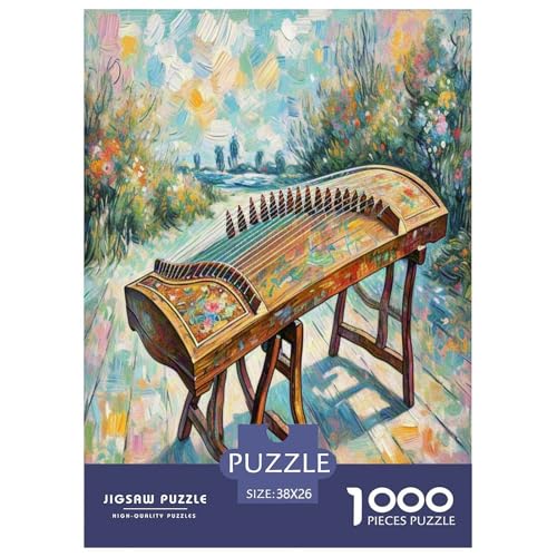 Guzheng Puzzle 1000 Teile Schwer Puzzle Spielzeug Lernspiel Impossible Herausforderungsspielzeug Für Erwachsene Kinder 38x26cm/1000pcs von XHSMSHWY