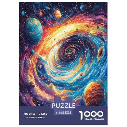 Kosmischer Sternenhimmel Puzzle 1000-teilige Schwer Puzzle Spielzeug Pädagogisches Spiel Impossible Herausforderungsspielzeug Für Erwachsene Und Kinder Ab 14 Jahren 38x26cm/1000pcs von XHSMSHWY