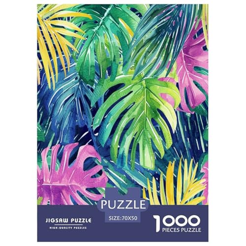 Palmblätter Puzzles 1000 Teile Schwer Puzzle Spielzeug Pädagogisches Spiel Impossible Herausforderung Spielzeug Für Erwachsene Kinder 70x50cm/1000pcs von XHSMSHWY