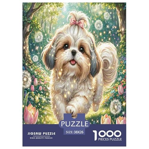 Shih Tzu Puzzle 1000 Teile Schwer Puzzle Spielzeug Pädagogisches Spiel Impossible Herausforderung Spielzeug Für Erwachsene Und Kinder Ab 14 Jahren 38x26cm/1000pcs von XHSMSHWY