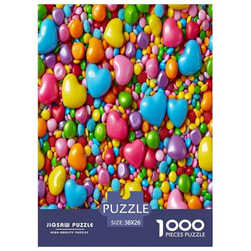 Süßigkeiten Puzzle 1000-teilige Schwer Puzzle Spielzeug Pädagogisches Spiel Impossible Herausforderungsspielzeug Für Erwachsene Und Kinder in Bewährter 38x26cm/1000pcs von XHSMSHWY