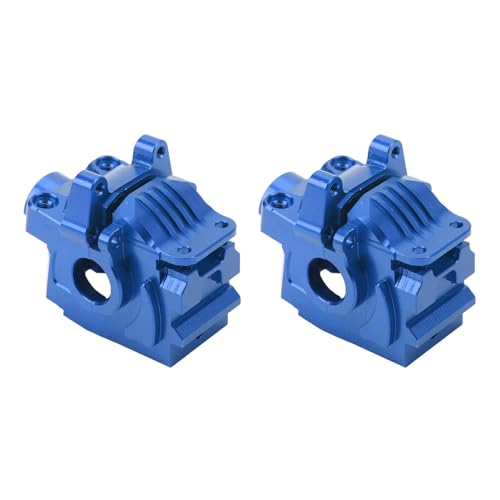 XHTLLO Aluminiumlegierung-Frontgetriebe-Differentialgehäuse 6881 Für RC-Car, Langlebiges Gehäuse Mit Stellschrauben Und Kühlgitter(Blau) von XHTLLO