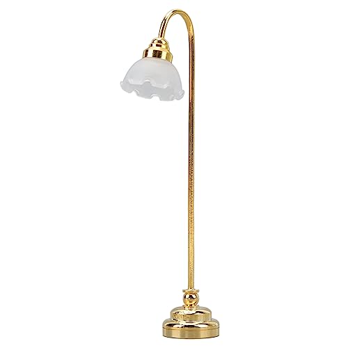 XHTLLO Puppenhaus-Dekor, Miniatur-Goldblumen-Stehlampe, Metallmöbel Im Maßstab 1:12 von XHTLLO