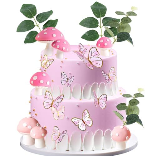 Feen Kuchendeko, Pilz kuchendeko, 21 Stück Feen Tortendeko Set, Schmetterling Cake Topper, Kuchen Dekoration Mädchen, Gras Tortendeko für Kinder Mädchen Geburtstag Party Feen Kuchendeko, Pilz kuchendeko, 21 Stück Feen Tortendeko Set, Schmetterling Cake Topper, Kuchen Dekoration Mädchen, Gras Tortendeko für Kinder Mädchen Geburtstag Party von XIABYAYU
