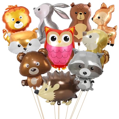 Folienballon Waldtiere, XIACIBDUS 10 Stück Hirsch Eule Waschbär Eichhörnchen Luftballon, Tierische Folienballons, Helium Ballons Tiere, Waldtiere Ballon für Kinder Geburtstag Party Deko Geschenk Folienballon Waldtiere, XIACIBDUS 10 Stück Hirsch Eule Waschbär Eichhörnchen Luftballon, Tierische Folienballons, Helium Ballons Tiere, Waldtiere Ballon für Kinder Geburtstag Party Deko Geschenk von XIACIBDUS