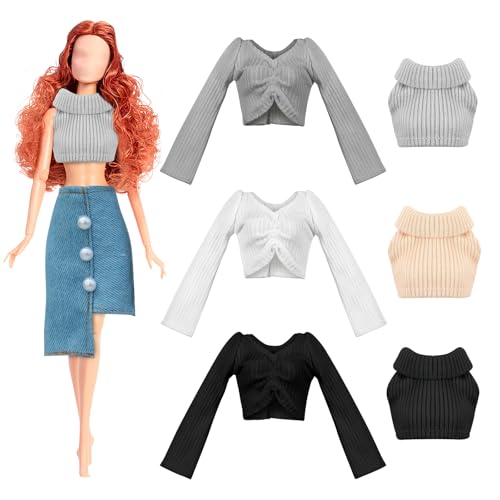 Puppen Kleidung, 6 PCS Kleidungsstücke für Puppen, Kleidung für 30 cm Puppen, Puppenkleidung 30 cm Puppe, Puppe Kleidung und Zubehör Anzüge, Geburtstagsgeschenke für Mädchen (A) von XIAGAW