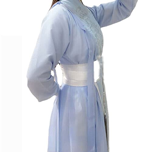 XIALON Chinesisches Hanfu Herren Damen Kleid The Untamed Lan Zhan Cosplay Antike Kostüm Party (L, L) von XIALON