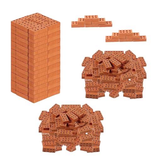 XIANGJIEU 100 Stück Mini Simulation Ziegel Ziegelsteine Modell mit 8 Löchern Mini Scale Ziegel Miniatur Ziegelsteine für DIY Bauen Puppenhaus XIANGJIEU 100 Stück Mini Simulation Ziegel Ziegelsteine Modell mit 8 Löchern Mini Scale Ziegel Miniatur Ziegelsteine für DIY Bauen Puppenhaus von XIANGJIEU
