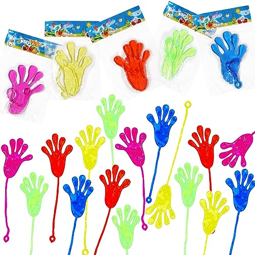 33 Stück Klatschhand Kinder, Bunte Klatschhände, Glibberhand für Mitgebsel Kindergeburtstag Gastgeschenke, Farbe Zufällig von XIANGLONGY