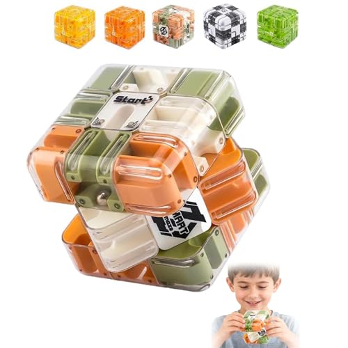 Large Labyrinth 3D Puzzles Maze Cubes - Engaging Brain Teaser Toy 3D Maze Cube, Brain Training Puzzle Magic Cube for Stress Relief & Logic Development (Normal) von XIANGSHI