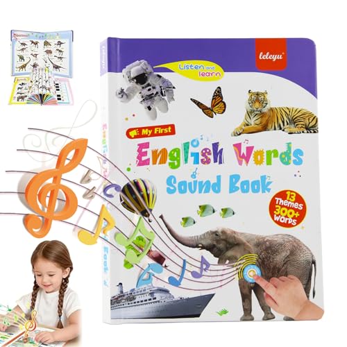 My First English Sound Toy – 470+ Words, 21 Themes, Fun Word Game, 2025 First English Words Sound Book, Juguete Educativo for Educational Language, Press to Learn Phonics (Small) von XIANGSHI