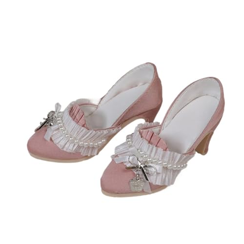 XIANMY Doll High Heels Lace Shoes Sandals Shoes Mini Casual Shoes Boots for 45cm Girl Dolls 1/4 BJD Doll Dress Up Doll Costume Accessories Pink XIANMY Doll High Heels Lace Shoes Sandals Shoes Mini Casual Shoes Boots for 45cm Girl Dolls 1/4 BJD Doll Dress Up Doll Costume Accessories Pink von XIANMY