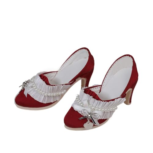 XIANMY Doll High Heels Lace Shoes Sandals Shoes Mini Casual Shoes Boots for 45cm Girl Dolls 1/4 BJD Doll Dress Up Doll Costume Accessories Red XIANMY Doll High Heels Lace Shoes Sandals Shoes Mini Casual Shoes Boots for 45cm Girl Dolls 1/4 BJD Doll Dress Up Doll Costume Accessories Red von XIANMY