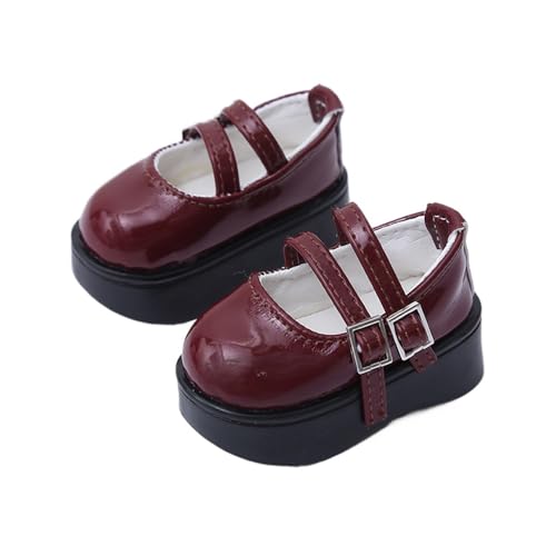 XIANMY Doll High Heels Schnallen Lederschuhe Sandalen Freizeitschuhe Stiefel für 45 cm Puppen 1/4 BJD Girl Doll Dress Up Doll Kostüm Zubehör Rot von XIANMY
