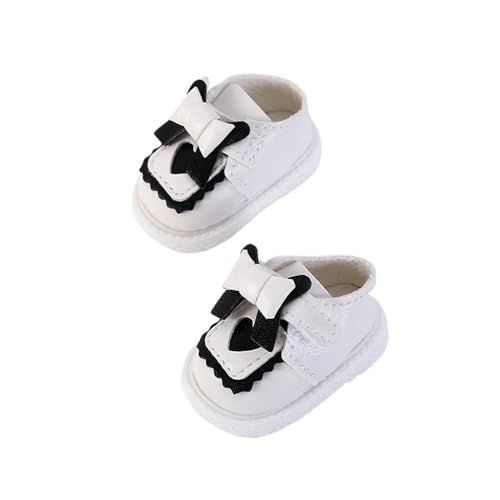 XIANMY Puppe Bowknot Lederschuhe Flache Sandalen Freizeitschuhe Stiefel für 30 cm Mädchen Puppen 1/6 BJD Puppe Anziehpuppe Kostüm Zubehör Weiß von XIANMY