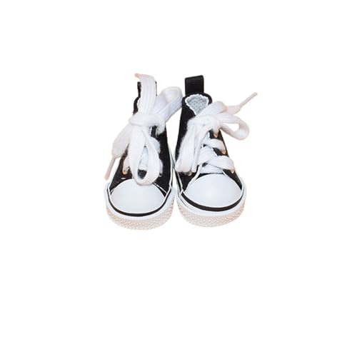 XIANMY Puppen-Canvas-Schuhe, Stiefel, Freizeitschuhe für 20 cm Baumwollpuppen, 1/6, BJD-Puppe, Kostüm-Zubehör, Schwarz XIANMY Puppen-Canvas-Schuhe, Stiefel, Freizeitschuhe für 20 cm Baumwollpuppen, 1/6, BJD-Puppe, Kostüm-Zubehör, Schwarz von XIANMY