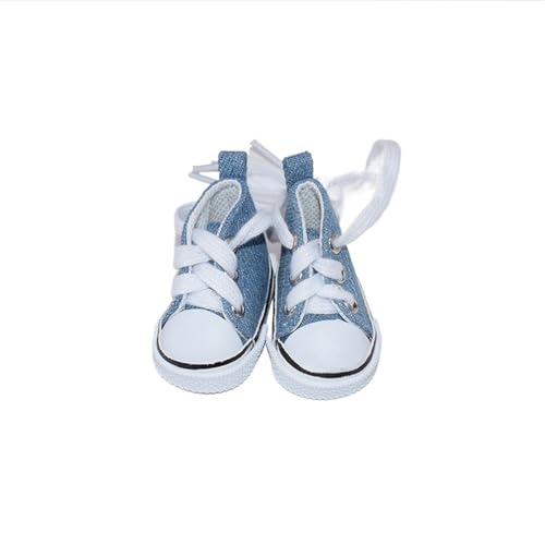 XIANMY Puppen-Canvas-Schuhe, Stiefel, Freizeitschuhe für 20 cm Baumwollpuppen, 1/6, BJD-Puppe, Kostümzubehör, Denimblau XIANMY Puppen-Canvas-Schuhe, Stiefel, Freizeitschuhe für 20 cm Baumwollpuppen, 1/6, BJD-Puppe, Kostümzubehör, Denimblau von XIANMY