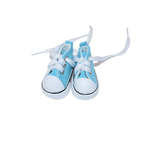XIANMY Puppen-Canvas-Schuhe, Stiefel, Freizeitschuhe für 20 cm Baumwollpuppen, 1/6, BJD-Puppe, Kostümzubehör, Hellblau XIANMY Puppen-Canvas-Schuhe, Stiefel, Freizeitschuhe für 20 cm Baumwollpuppen, 1/6, BJD-Puppe, Kostümzubehör, Hellblau von XIANMY