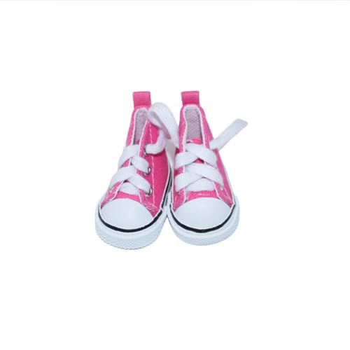 XIANMY Puppen-Canvas-Schuhe, Stiefel, Freizeitschuhe für 20 cm Baumwollpuppen, 1/6, BJD-Puppe, Kostümzubehör, Rosenrot XIANMY Puppen-Canvas-Schuhe, Stiefel, Freizeitschuhe für 20 cm Baumwollpuppen, 1/6, BJD-Puppe, Kostümzubehör, Rosenrot von XIANMY