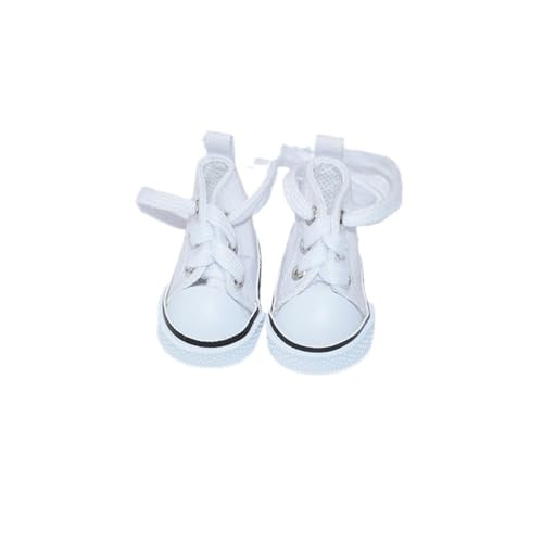 XIANMY Puppen-Canvas-Schuhe, Stiefel, Freizeitschuhe für 20 cm Baumwollpuppen, 1/6, BJD-Puppe, Kostümzubehör, Weiß von XIANMY